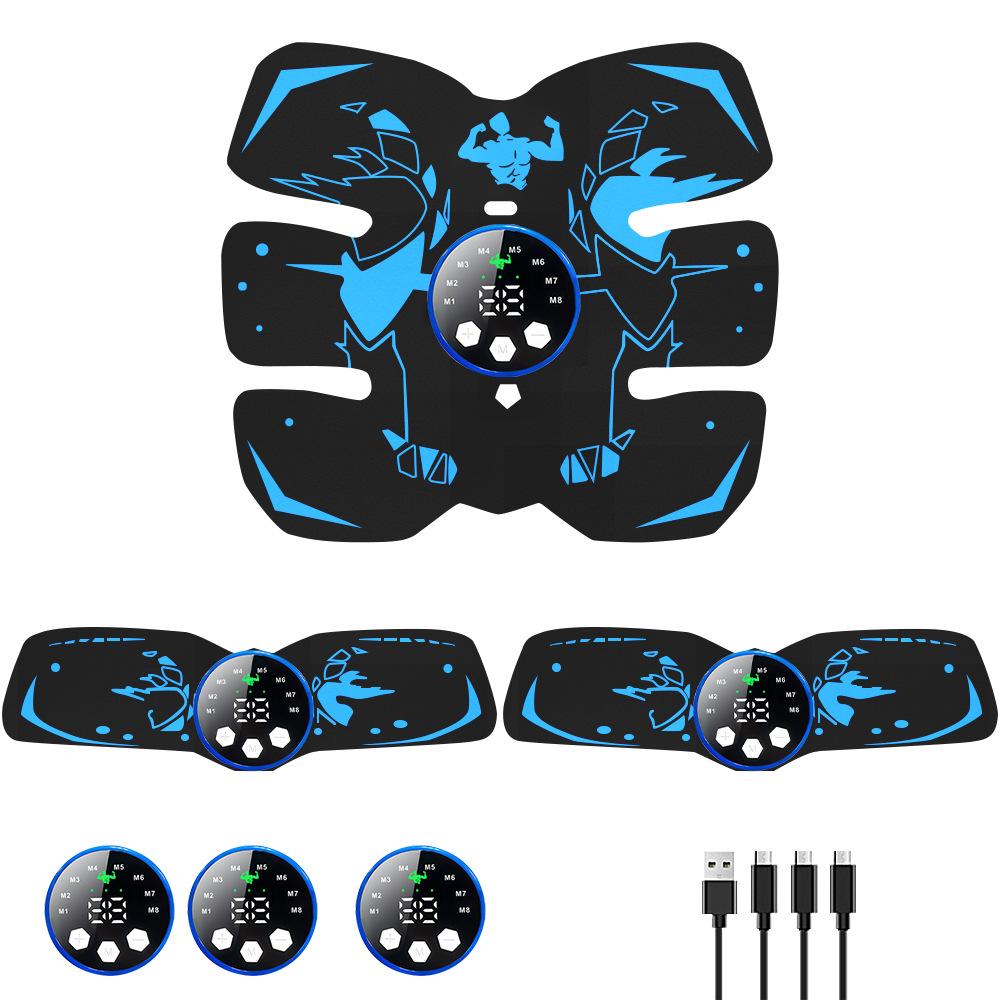 EMS Abs Trainer Rechargeable Abdominal Muscle Stimulator Belt With Multiple Fitness Modes For Core Workout And Home Gym Use