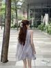 Women's Off-Shoulder Babydoll Halter Dress - Summer 2025 Loose Mini Sleeveless Design