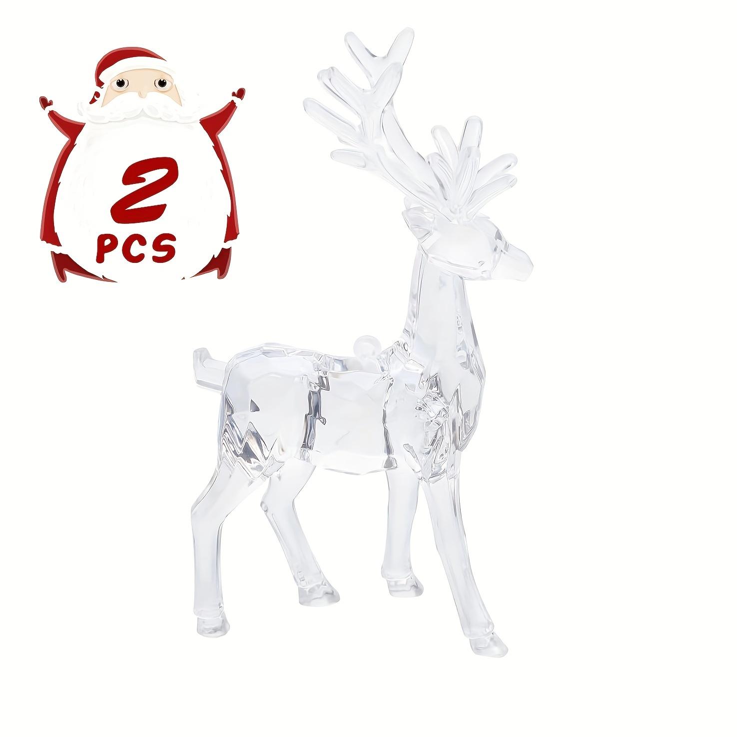 

Christmas reindeer decoration, 5.5 x3.1 acrylic reindeer statue, Christmas reindeer decoration, collectible decoration statue,