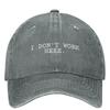 I DONT WORK HERE Baseball Cap Funny Trucker Fashion Outdoor Gym Baseball Caps