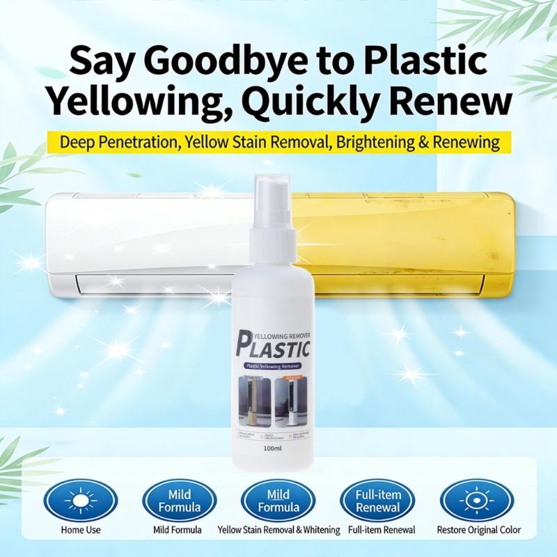 High Performances Plastic Bleaching Solution 3.4floz To Eliminate Discoloration And Restores Original Shinings Home Use