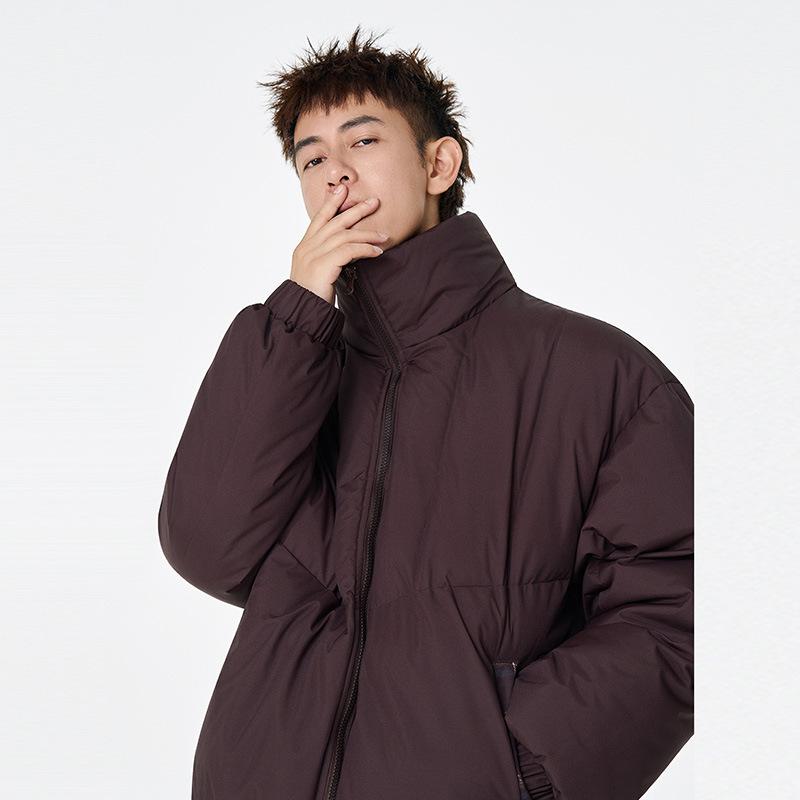 Hooded Cotton-padded Jacket Men's Casual Loose Solid Color Versatile Thickened Warm Windproof Cotton Clothes