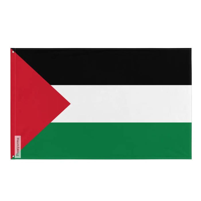 Drapeau - Palestine - 60 X 90 Cm - Polyester - Impression Recto/verso - Œillets En Fer