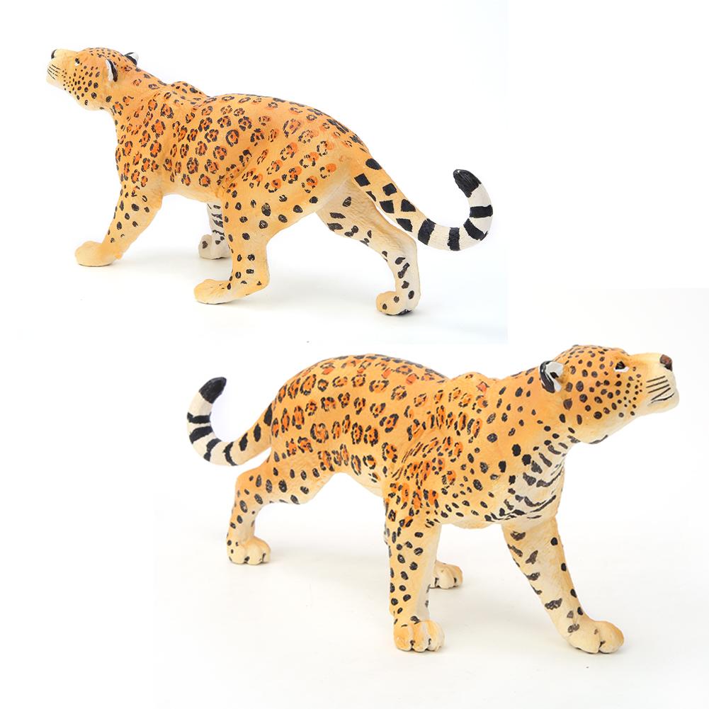 Children Emulational Zoo Animal Leopard Toys Plastic Wild Animal Doll Educational Toys