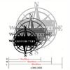Customizable Metal Compass Sign Nautical Plaque Home Wall Hanging Personalized Gift