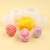 1Pcs Handmade Scented Candle Plaster Resin Molds Diy Flowers Tulip Rose Silicone Mold Cookies Chocolate Candy Baking Tool