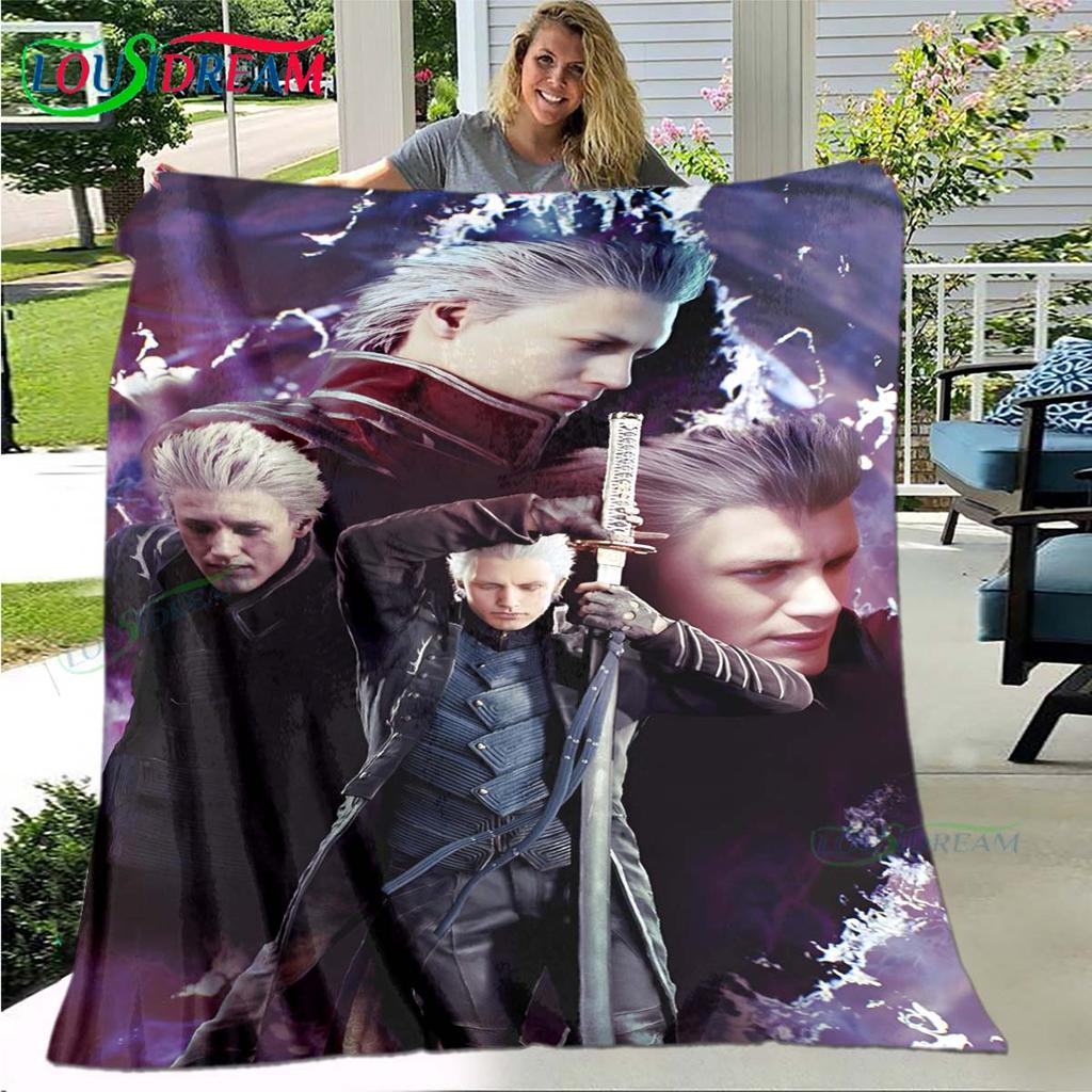 Fashion D-Devil May Cry Tapestry Game Poster Four Seasons Blanket Sofa Cover Travel Bed Plush Blanket Office Break Blanket Gift