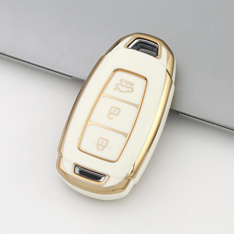 3 Buttons Tpu Car Key Case For Hyundai Palisade Grandeur Azera Elantra Gt Kona Remote Fob Protector Cover Accessories