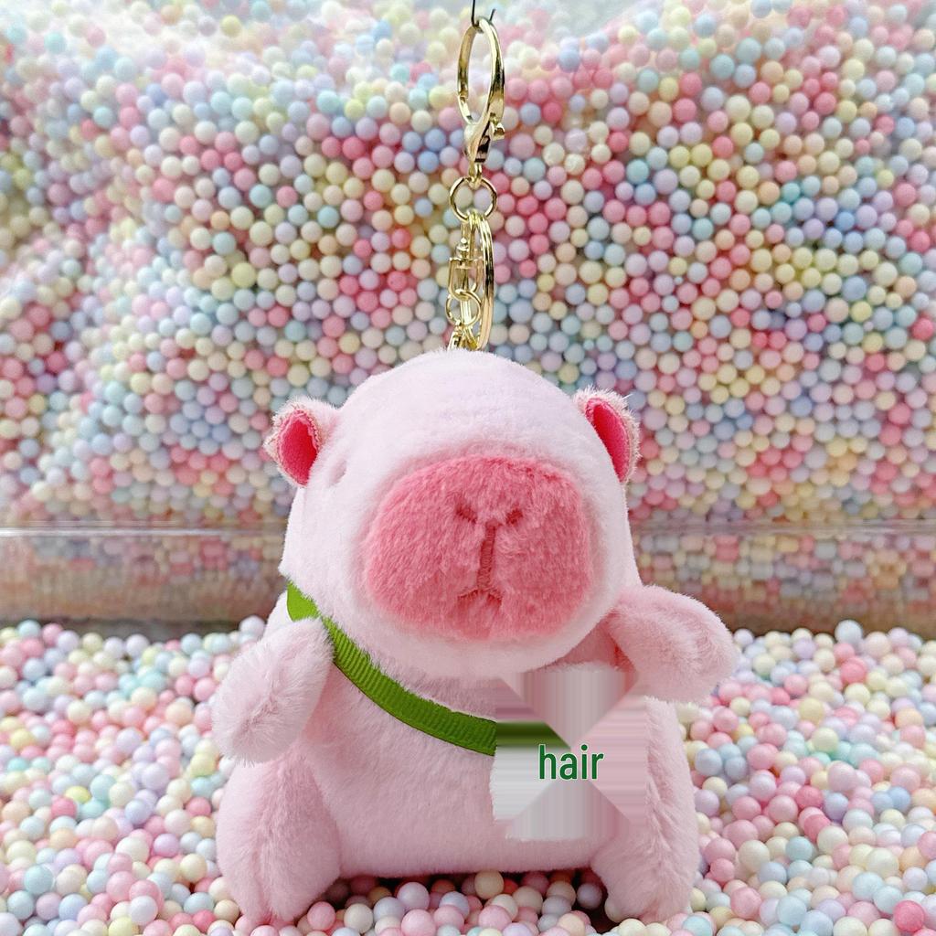 Little Red Book Capybara & Guinea Pig Plush Keychain Ornament