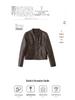Women's Genuine Leather Baseball Jacket - Spring/Autumn 2025, Haining Sheepskin, Small Size, Short Coat.