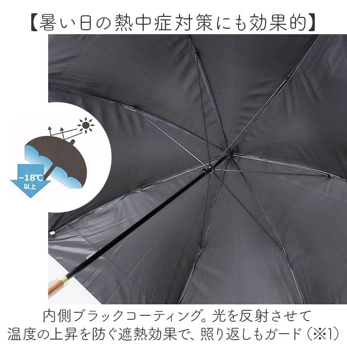 ATTAIN Long 7 Sun and Rain Beige Umbrella, Ribs, 55cm, Umbrella,