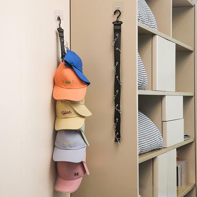 Hat Storage Hanger for Baseball Caps Closet Rod Hat Sports Caps Holder with 8 Clips Organize Caps Back Door Wardrobe Hat Storage