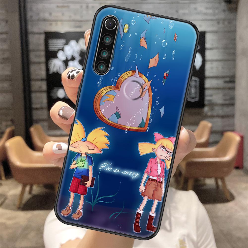 Cartoon Hey Arnold Phone Case For Xiaomi Redmi Note 7 8 9 10 7A 8T 9A 9T 9S 10S Pro black luxury funda soft cover tpu Etui