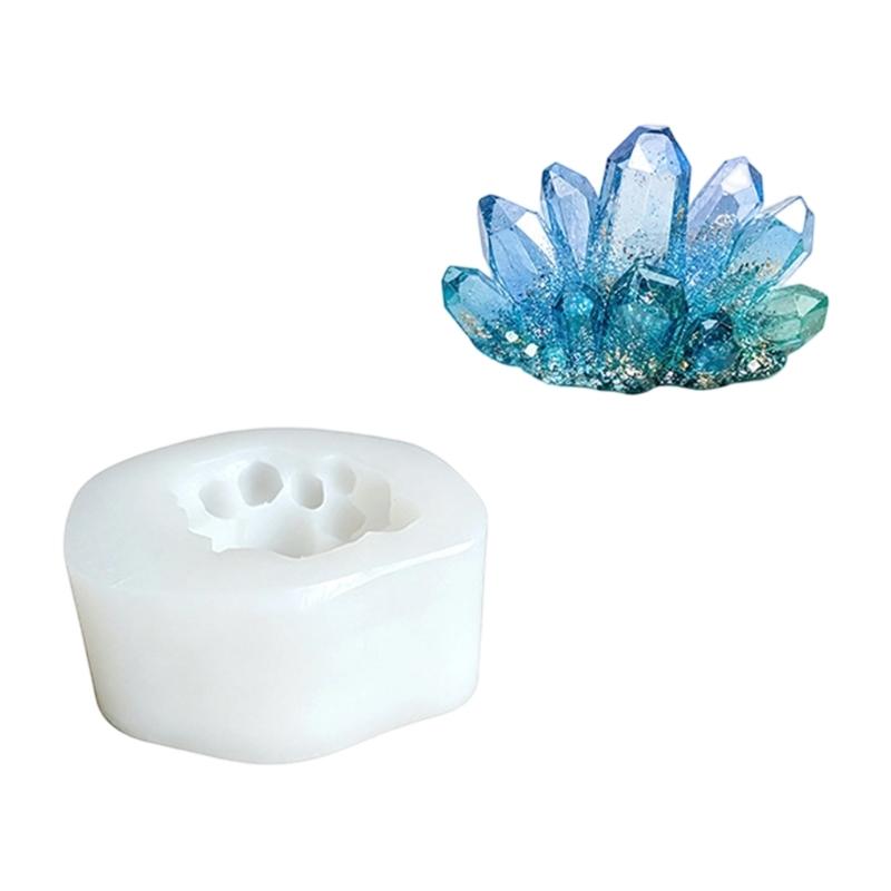 Flexible Silicone Crystal Molds with Raised and Recessed Cavity Detail for Candle Making, Resins, and Plasters Casting