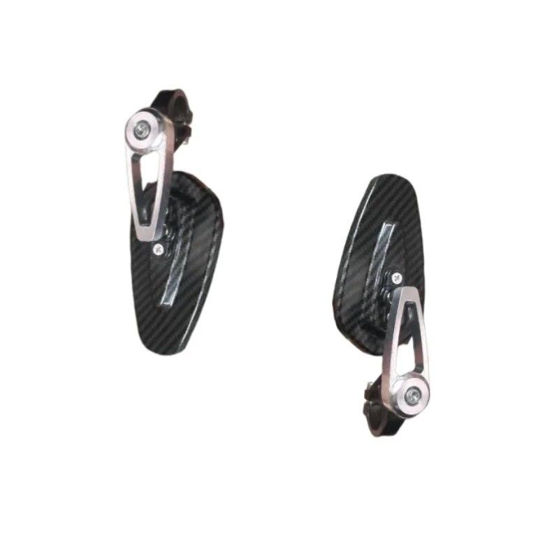 Carbon Pattern Motorcycle Side Rearview Mirrors  CNC Aluminum 7/8'' 22mm Handle Bar Motocross Side Rear View Mirror Anti-glare