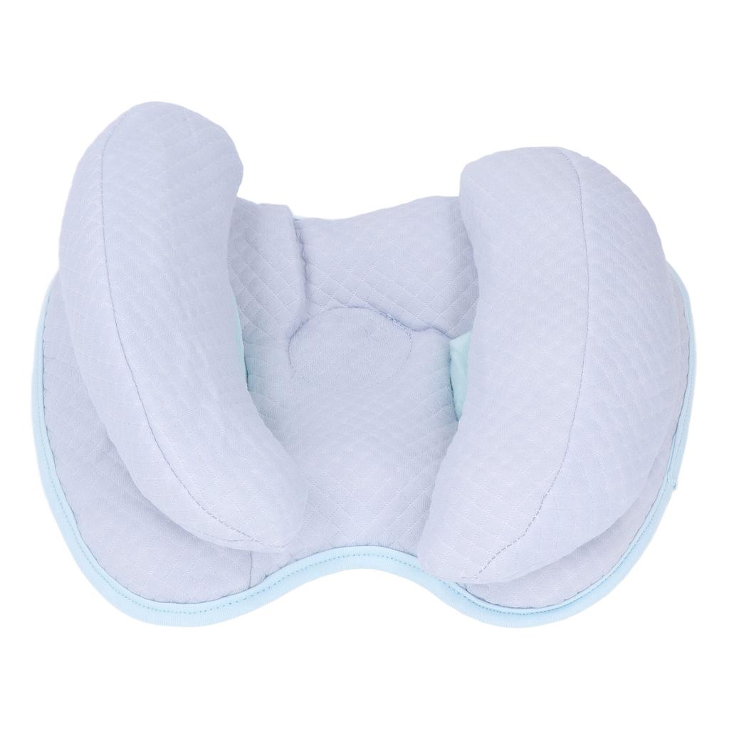 Baby Head Neck Support Pillow Prevent Flat Head Adjustable Breathable Infant Travel Pillow Blue