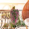 1/2pcs Lavender Wall Hanging Plastic Rattan Artificial Flowers Living Room Bouquet Wedding Decoration Plants Basket Cane Vine