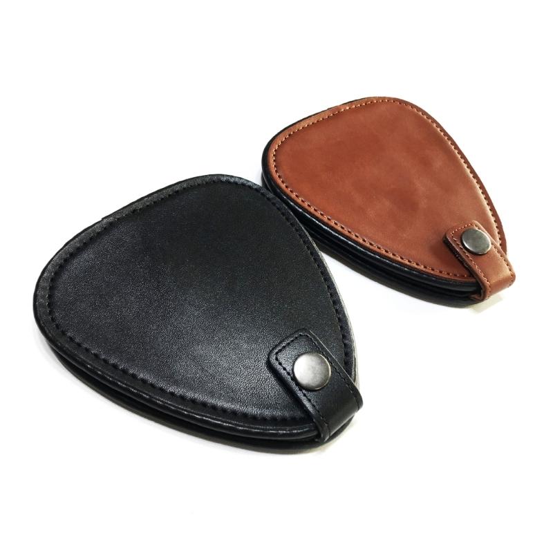 Guitar Picks Holder Case for Electric Guitar Picks Storage Pouch Box, PU Leather Guitar Plectrums Bag for Guitar Players