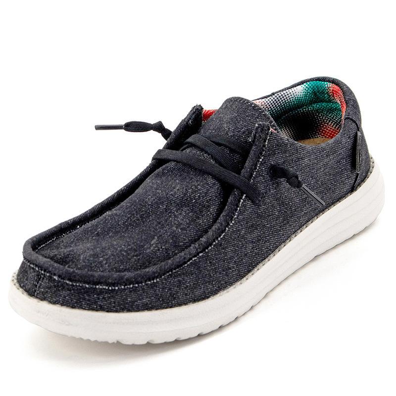 Couple Dude Loafers Trendy Casual Shoes Men's Canvas Shoes Foreign Trade Foot Cover Lazy One Pedal Women's Shoes