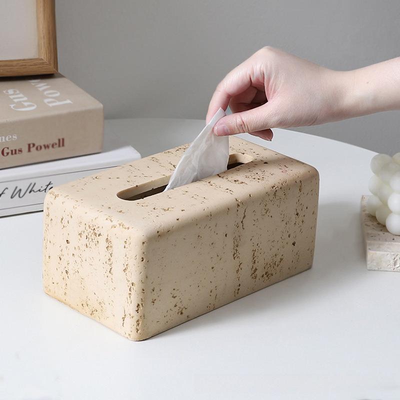 Creative Tissue Box Simple Rectangular Wet Wipes Tissue Case Luxury Elegant Napkin Tissues Paper Box Kitchen Tissues Storage Box