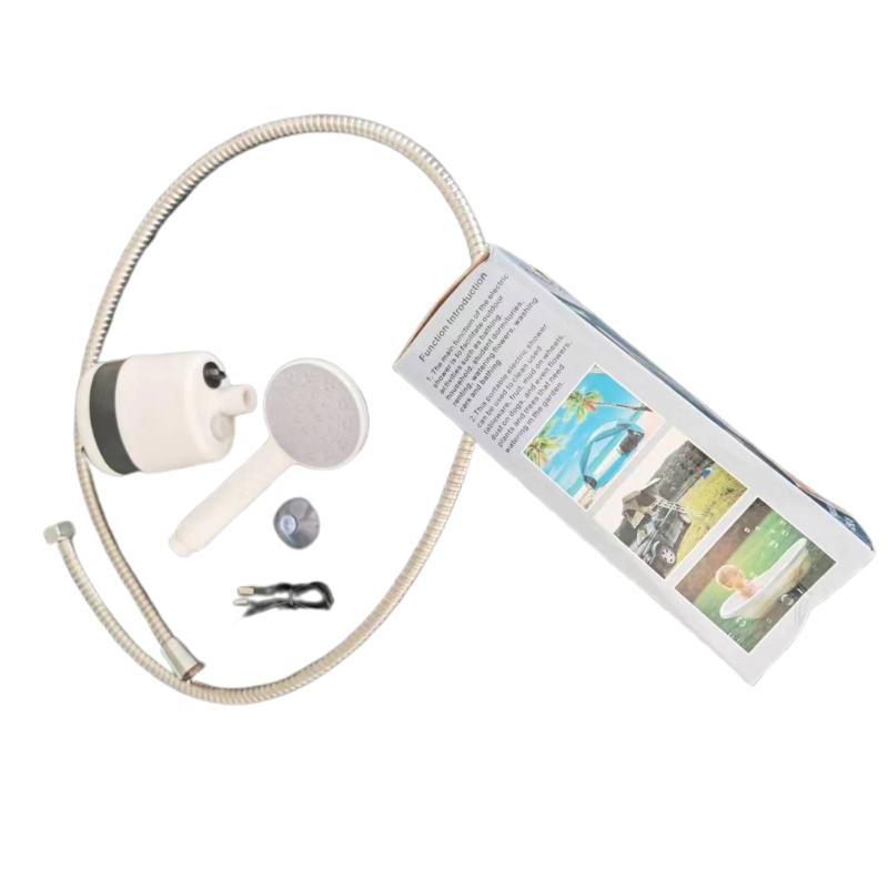 Portable Camping Shower Battery Powered Outdoor Camp Shower Pump Electric Rechargeable Handheld Shower Easy to Use
