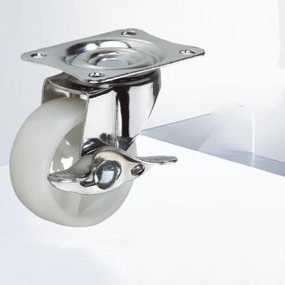 Shengbai White Nylon Swivel Caster Wheel with Brake