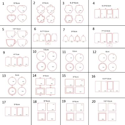 1 Set Various Styles Clear Acrylic Keychain Blanks Plastic Transparent Keychain Charm Blank for DIY Projects Crafts