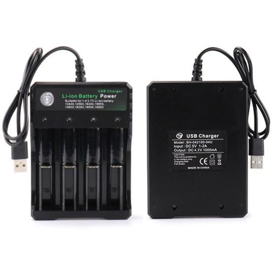 Universal Smart Rechargeable Li-ion Battery Charger for 18650 18500 16340 14500