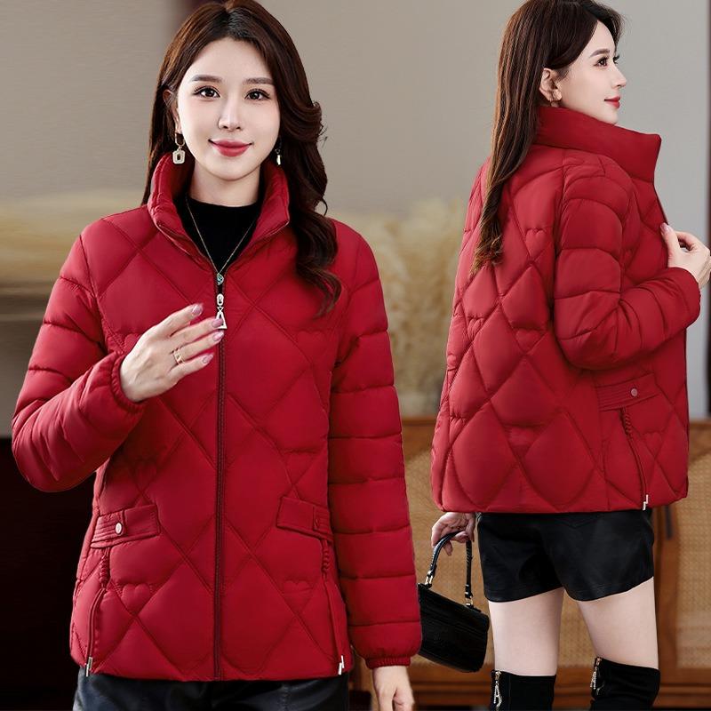 Winter clothes small mother clothes short thickened down cotton clothes medium old man large size jacket warm stand-up collar cotton clothes