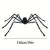 A 59.06inch Giant Black Spider, Suitable for Indoor and Outdoor Halloween Decoration, Family Parties, Courtyard Haunted House Decoration