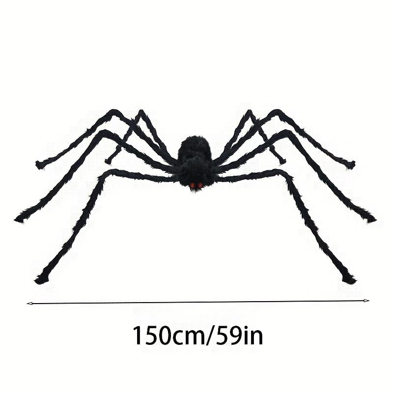 A 59.06inch Giant Black Spider, Suitable for Indoor and Outdoor Halloween Decoration, Family Parties, Courtyard Haunted House Decoration