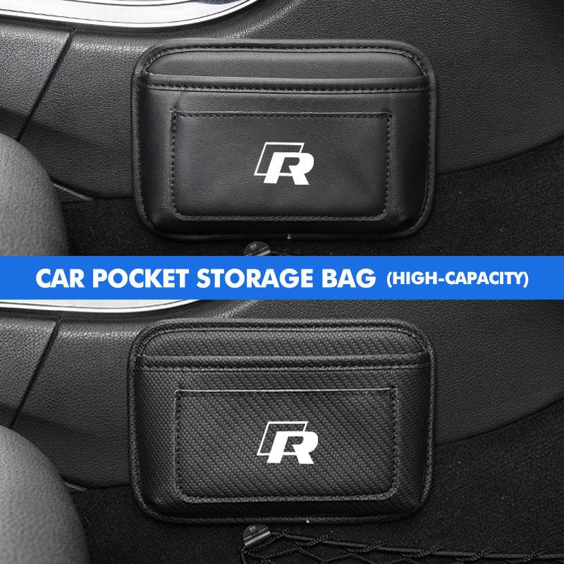For Volkswagen VW Car Storage Pocket Seat Back Side Door Hanging Bag Card Purse mk6 CC B5 B6 B7 Golf 4 5 6 7 Scirocco Sagitar 5HDSA