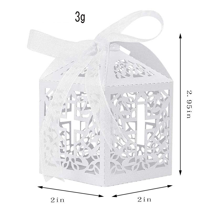 10 Stück Kreuz Candy Boxen Engel Geschenk-Box für Baby-Dusche Taufe Geburtstag Erstkommunion Taufe Party Favor Bag
