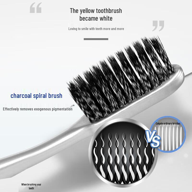 Colgate Slim Charcoal Spiral Bristle Toothbrush