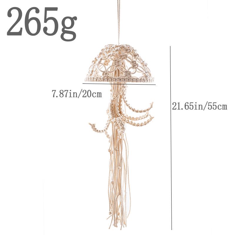 Nordic Handmade Cotton Rope Jellyfish Hanging Ornament for Children's Room or Bedroom