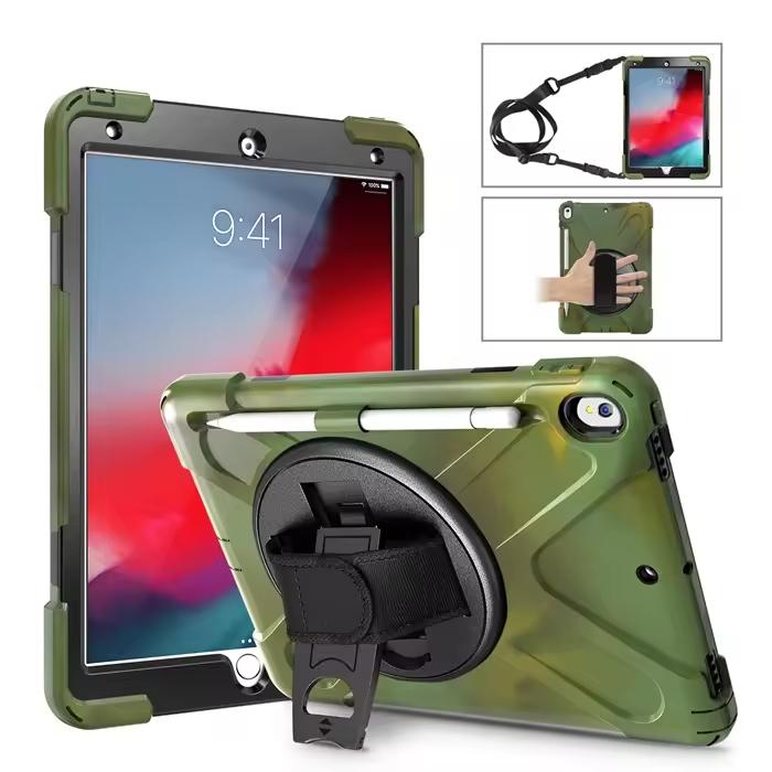 For iPad Pro10.5 Case Rugged Hybrid Armor Case Kickstand Shell Pencil Holder Tablet Cover for iPad Pro10.5