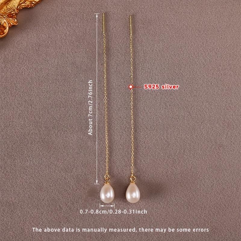 

Жемчужные серьги серебро S925 /7-8мм 2 капли воды серьги из натурального пресноводного жемчуга. Натуральный жемчуг, форма и цвет могут варьироваться белый