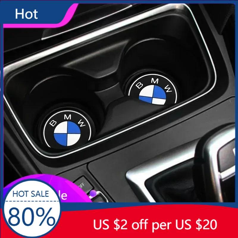 2025 Hot 2X Car Coaster Water Cup Bottle Holder Mat Anti-Slip Pad for BMW M E90 E91 E92 E93 M3 E60 E61 F10 F07 M5 E63 E64 Car Ac