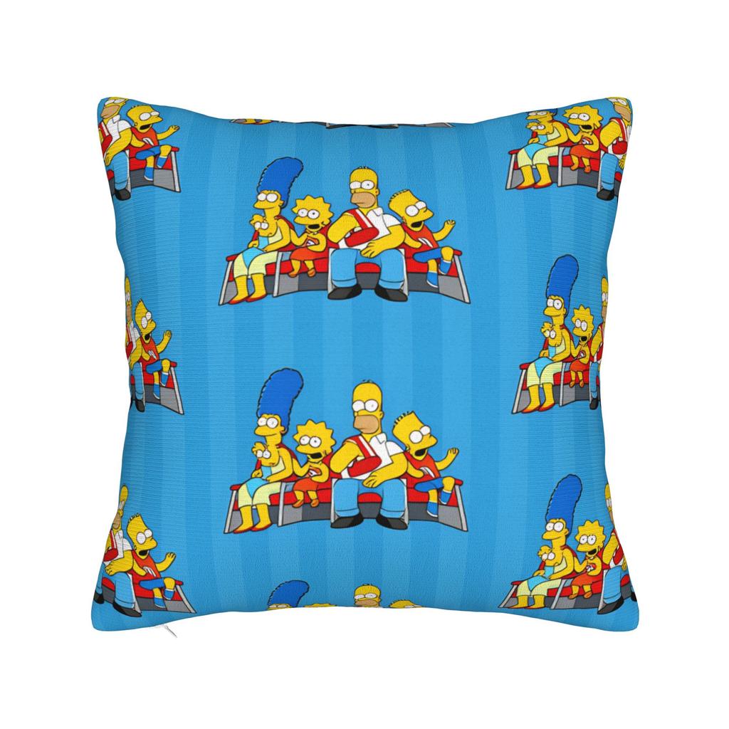 Pillow Cover SSimpsons Spooky Springfield Shenanigans Halloween Novelty Pillow Case For Couch Sofa Bedroom Pillowcases
