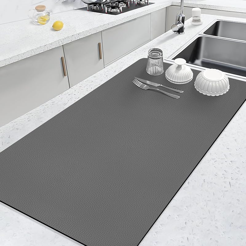 LOPNUR Kitchen Dish Drying Mat 24 x16 Large Dish Drying Mats for Kitchen Counter Super Absorbent Dish Drying Pad Diatomite Coffee Mat Heat 16 x 18 серый 4900₽
