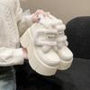 Thickened White Fluffy Snow Boots Women's Winter New Velcro Velvet Small Platform Cotton Shoes