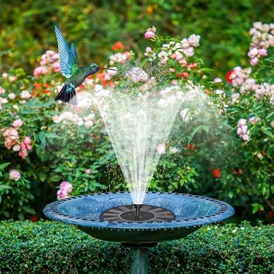 Pompe solaire pour fontaine, 1,5 W, pour bain d'oiseaux avec 6 buses, pompe à eau solaire flottante portable et autonome