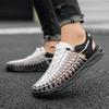 Fashion Summer Men Sandals Women Slippers Weaving Design Beach Sandals Breathable Casual Flat Sandals Outdoor Couples Sandals