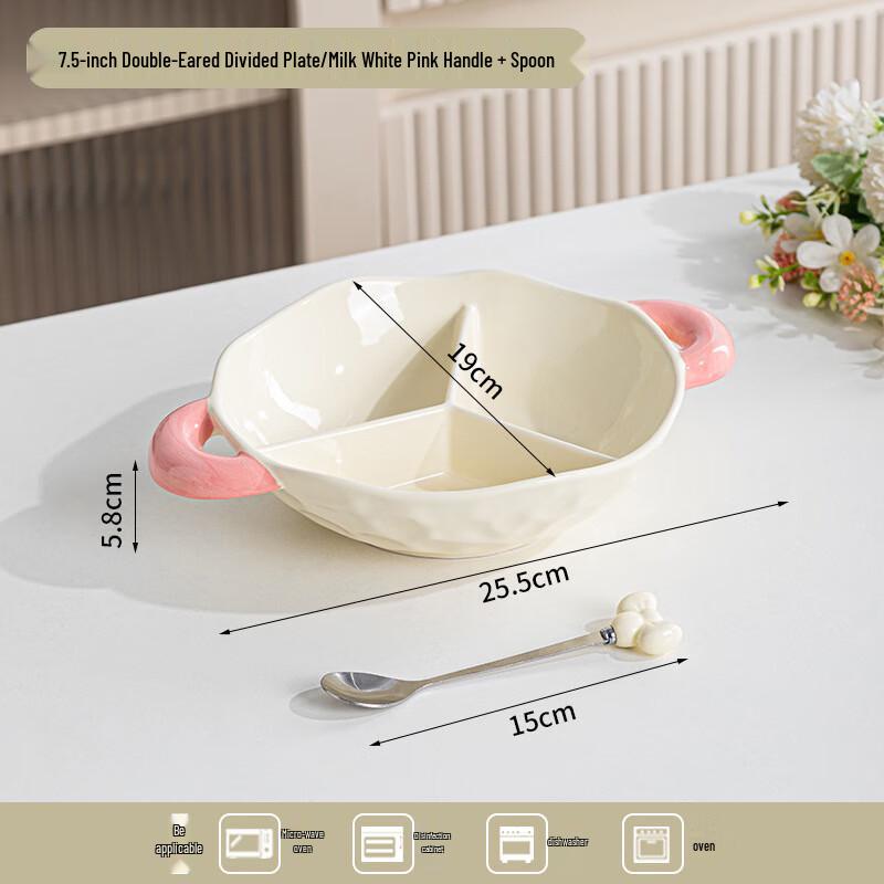 Zhinianhua Keramik Creme Bicolor Servierplatte