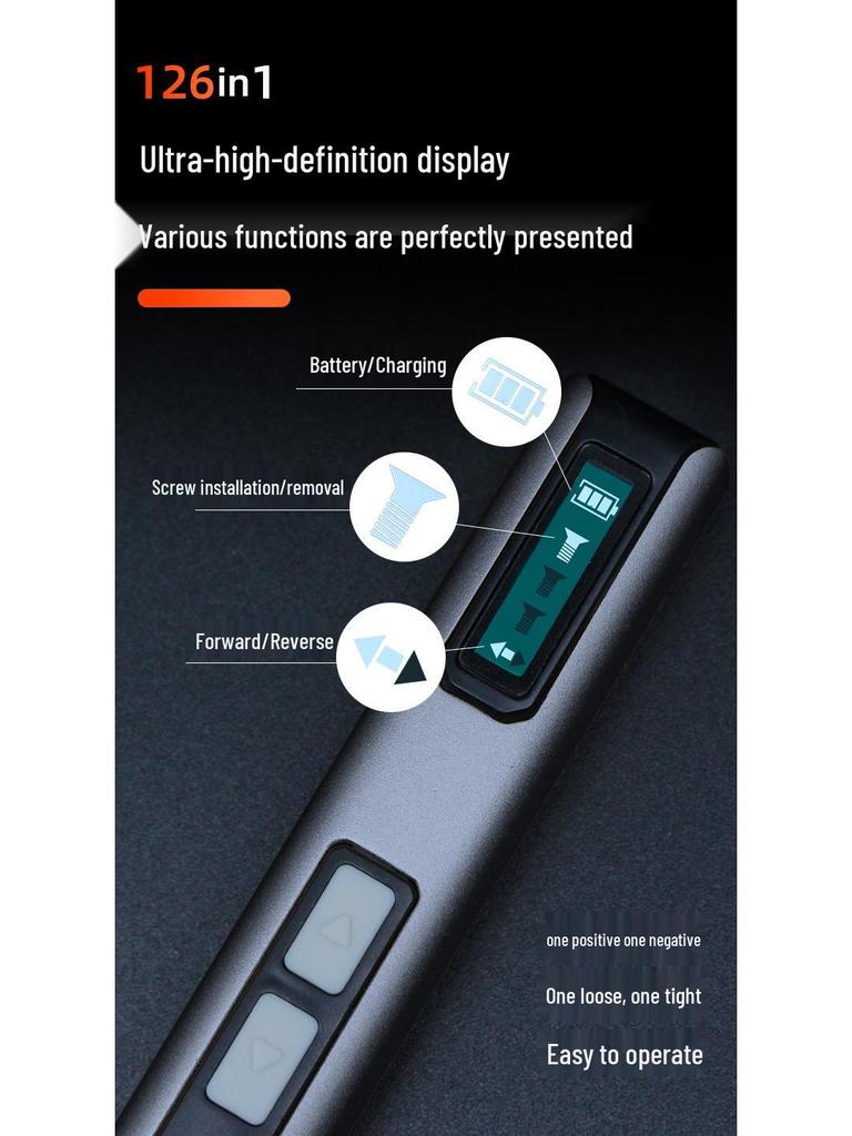126-in-1 Precision Electric Screwdriver Set – Rechargeable Handheld Tool for Digital Repairs