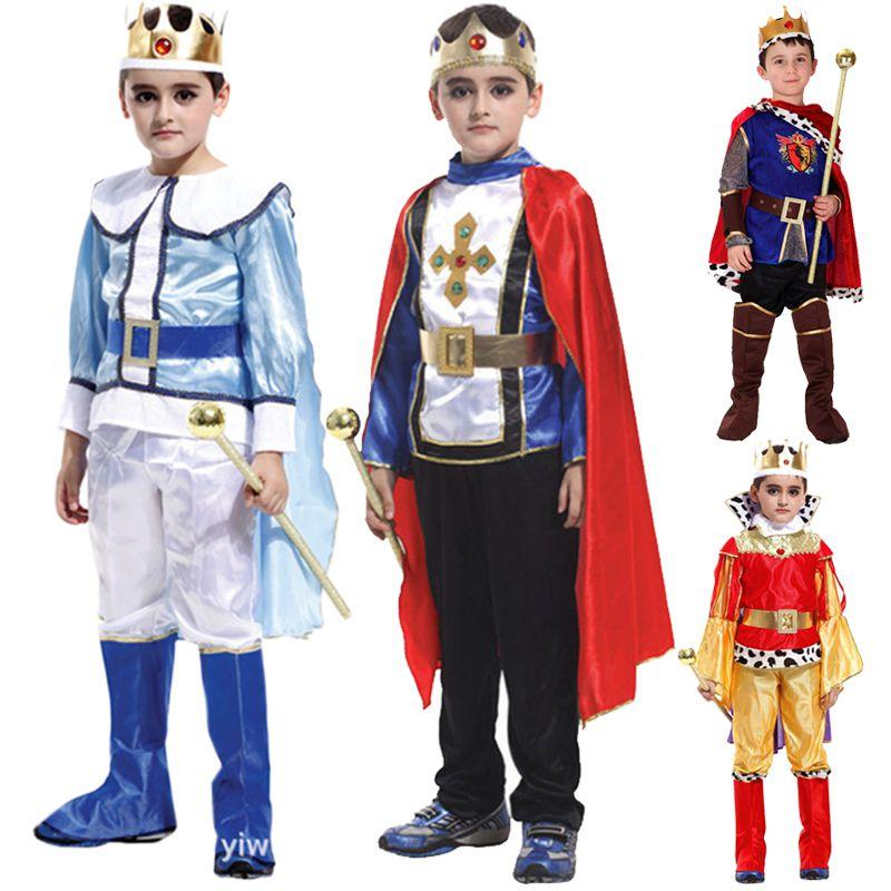 Prince Boys Charming Costume Kids Fancy Party Dress Child Halloween Prince Suit