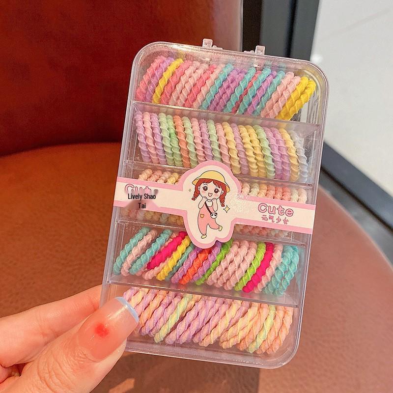 Dopamine Color Hair Ties for Kids: High Elasticity, Gentle On Hair, Canned for Convenience