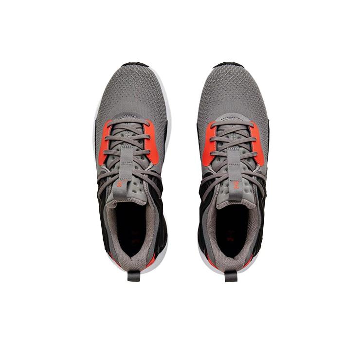 Under Armour HOVR Rise 3 Fabric Synthetic Leather Casual Low Top Lifestyle Shoes Men Sneaker Black Red 3024271-103