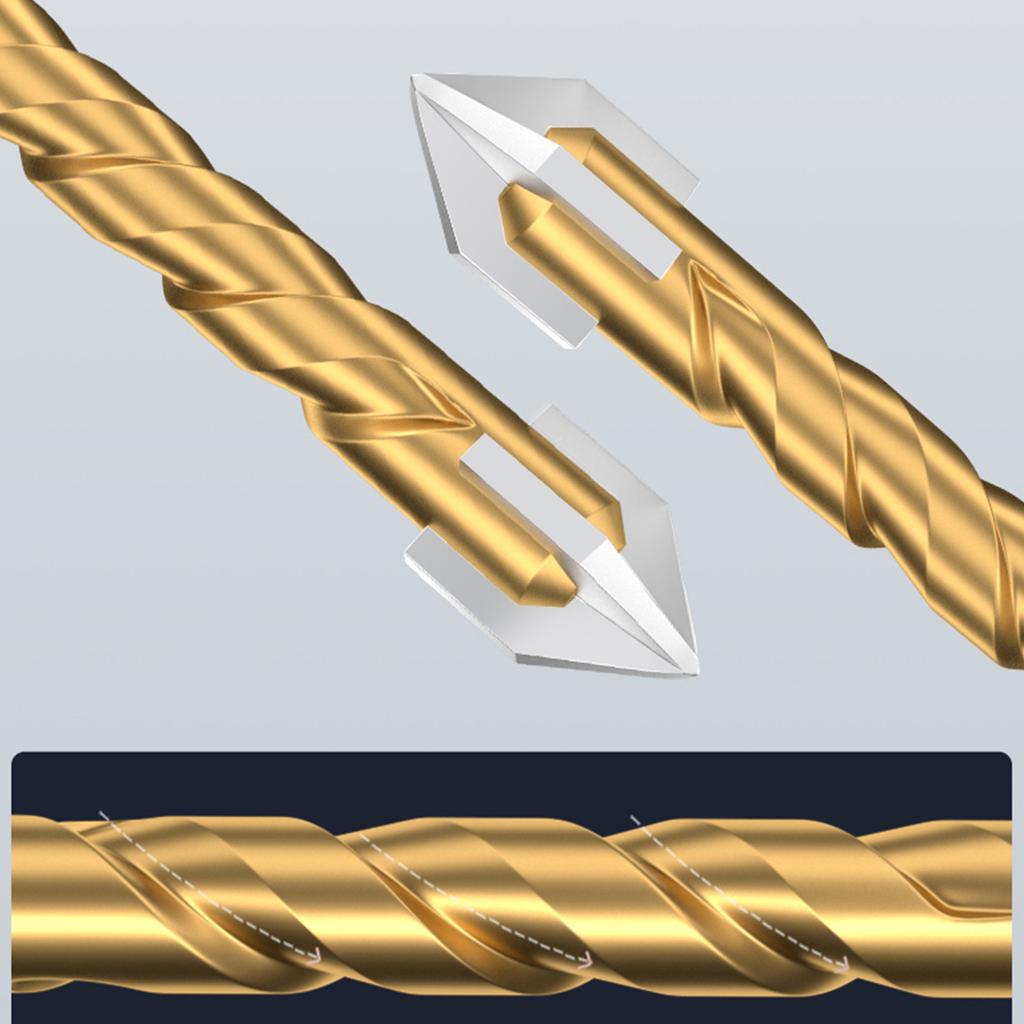 Cross Tile Drill Bit Glass Ceramic Concrete Hole Saw Alloy Triangle Drill Bit 5/6/8/10/12mm Power Tool Accessories