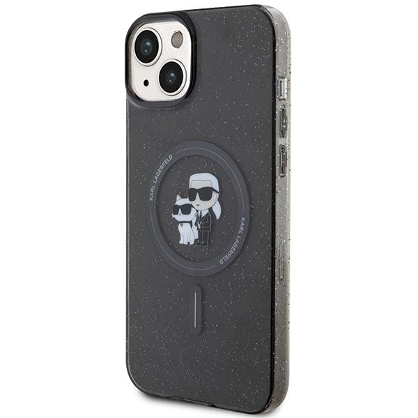Karl Lagerfeld Klhmp15Shgkcnok Iphone 15 / 14 / 13 6.1 Czarny/Black Hardcase Karl&Choupette Glitter Magsafe